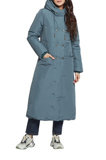 Пуховик-пальто женский D`imma 2103 голубой 44-170