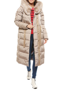 Пуховик-пальто женский RIO VERTI R1196FUR5816 бежевый 44