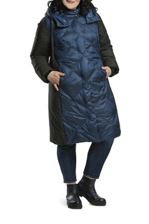 Пуховик-пальто женский D`imma 2005 синий 62-170