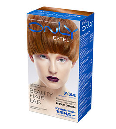 Стойкая краска-гель для волос ESTEL ONLY 7/34 Русый золотисто-медный