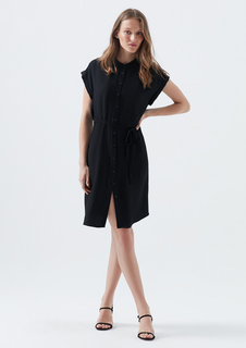 Платье-рубашка женское Mavi 130789-900 черное XL