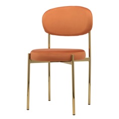 Стул Series 430 терракотовый велюр с золотыми ножками StoreForHome / C-994-HLR43-GOLD