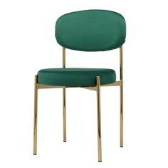 Стул Series 430 зеленый велюр с золотыми ножками StoreForHome / C-994-GREEN-GOLD