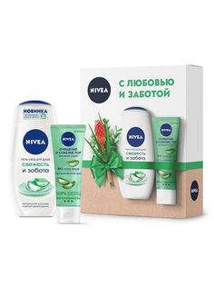 Подарочный набор Nivea Очищение с Алоэ Вера: Гель для душа, 250 мл + Рисовый скраб, 75 мл