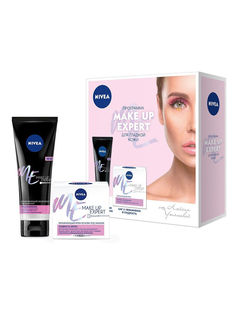 Набор Nivea "Make-upExpert" Крем для сухой кожи, 50 мл, Выравнивающий эксфолиант, 125 мл.