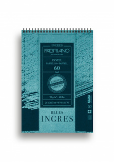 Альбом для пастели на спирали Fabriano "Ingres" 21х29,7 см 60 л 90 г, синяя