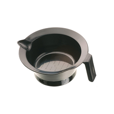 Чаша для краски Dewal, черная, с ручкой и носиком, с резинкой на дне 260 мл