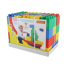 Конструктор Полесье строительный XXL, 45 элементов, 45 соединителей