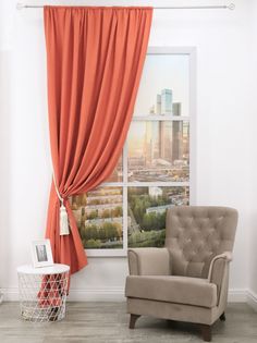 Штора Amore Mio 20624 270x200 см оранжевый