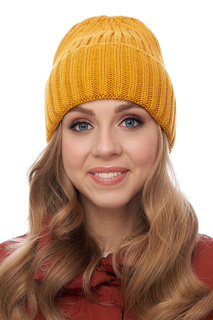 Шапка бини женская Marhatter RWH8803 желтая, р. 58