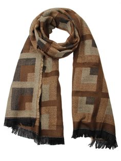 Палантин женский Venera 2722901 коричневый, 65х180 см