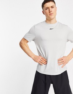 Серая меланжевая футболка Reebok Training-Серый