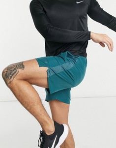 Бирюзовые шорты Nike Running Run Division Challenger-Зеленый цвет
