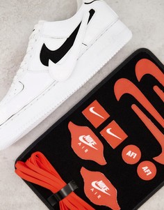 Белые кроссовки с изменяемым дизайном Nike Air Force 1/1-Белый