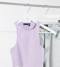 Сиреневый выбеленный кроп-топ со спиной-борцовкой ASOS DESIGN Petite-Фиолетовый