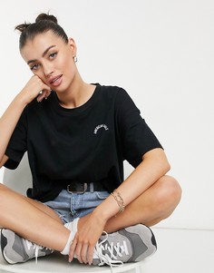 Черная футболка свободного кроя American Eagle-Черный цвет