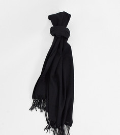Черный шарф-накидка из плотной шерсти AllSaints-Черный цвет