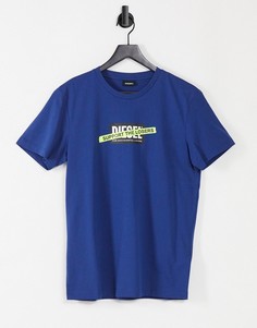 Белая футболка с принтом "Support the Losers" Diesel-Зеленый цвет