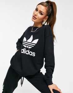 Черный свитшот adidas Originals-Черный цвет