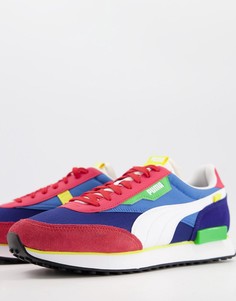 Красно-синие кроссовки PUMA Future Rider Play On-Красный