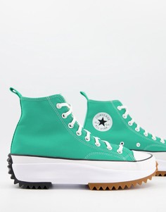 Зеленые высокие кеды Converse Run Star Hike-Зеленый цвет