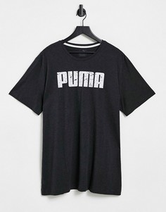 Серая футболка с графическим принтом PUMA-Серый