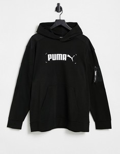 Черный худи в стиле милитари PUMA-Черный цвет