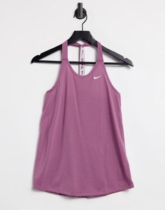 Розовато-лиловая майка Nike Training Elastika-Сиреневый