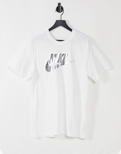 Белая футболка с логотипом Nike-Белый