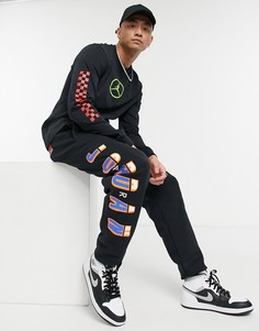 Черные джоггеры с манжетами Nike Jordan Sport DNA-Черный цвет