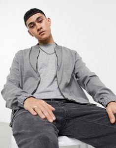 Темно-серая куртка-бомбер от комплекта ASOS DESIGN-Серый