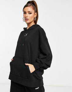 Черный худи в стиле "oversized" PUMA Classics-Черный цвет