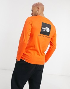 Оранжевые лонгслив The North Face Red Box-Оранжевый цвет