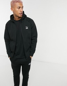 Черный худи на молнии PUMA Classics Tech-Черный цвет