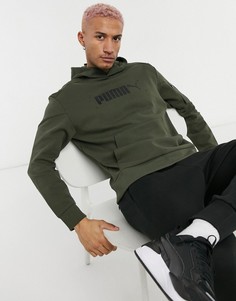 Зеленый худи в стиле милитари PUMA-Зеленый цвет