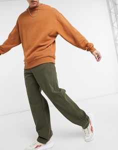 Свободные джинсы цвета хаки ASOS DESIGN-Зеленый цвет