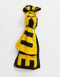 Желто-черный шарф с логотипом The North Face-Белый