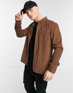 Светло-коричневая вельветовая рубашка Threadbare-Светло-коричневый