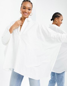 Белая хлопковая oversized-рубашка ASOS EDITION-Белый