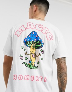 Белая oversized-футболка с принтом "Magic Moments" на спине New Love Club-Белый