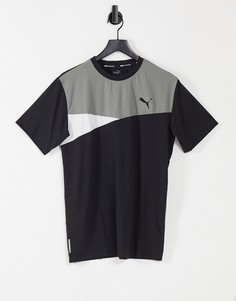Черная футболка в стиле колор блок с короткими рукавами PUMA Train-Черный цвет
