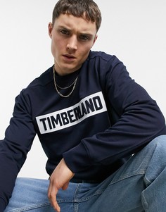 Свитшот с тисненым логотипом Timberland-Темно-синий