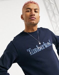 Худи с логотипом Timberland-Темно-синий