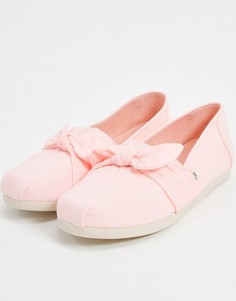 Парусиновые туфли ванильного цвета Toms-Розовый цвет