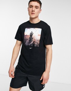 Черная футболка Nike Yoga Surf-Черный цвет