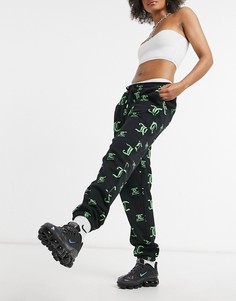 Черные джоггеры бойфренда с монограммой Juicy Couture, от комплекта-Черный