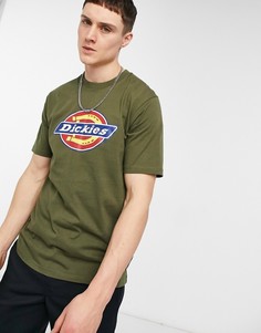 Зеленая футболка с фирменным логотипом в виде подковы Dickies-Зеленый цвет