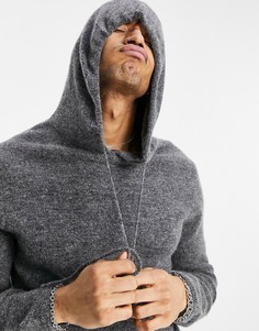 Вязаный худи угольного цвета из мягкой пряжи от комплекта ASOS DESIGN-Бежевый