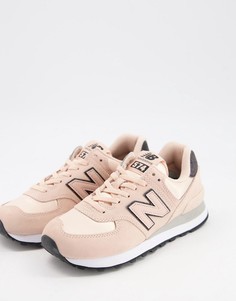 Бежевые кроссовки New Balance 574-Бежевый