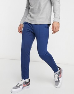 Темно-синие брюки с эластичным поясом от комплекта Only & Sons-Темно-синий